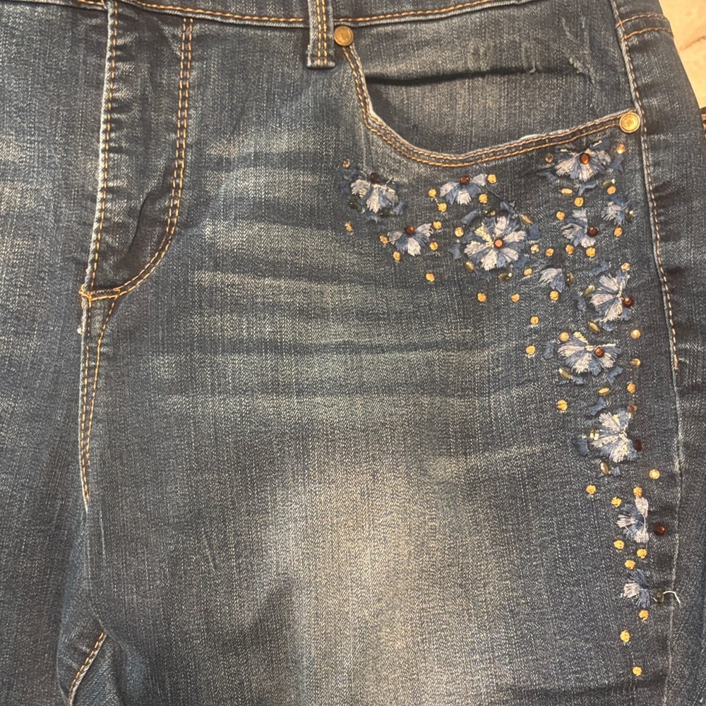 Code Bleu Dark Blue Detailed Skinny Jeans - Picture 5 of 9